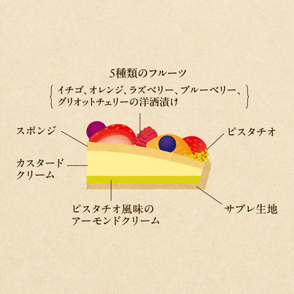 クリスマスフルーツタルトケーキ5号（15cm） / 「タルト・ドゥ・ノエル・オ・フリュイ」