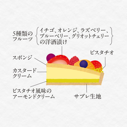 クリスマスフルーツタルトケーキ5号（15cm） / 「タルト・ドゥ・ノエル・オ・フリュイ」
